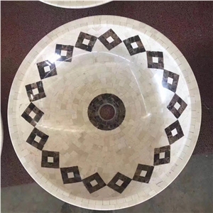 Mosaic Marble Sink, Natural Stone Basin, Marble Sinks, Bathroom Sink