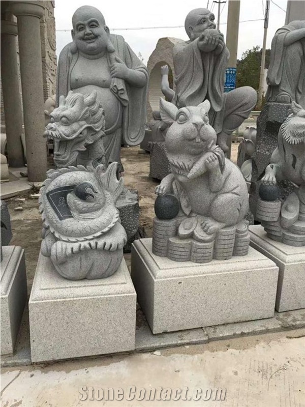 Natural Granite Garden Statues, Animals Handcraved Sculptures/Carving