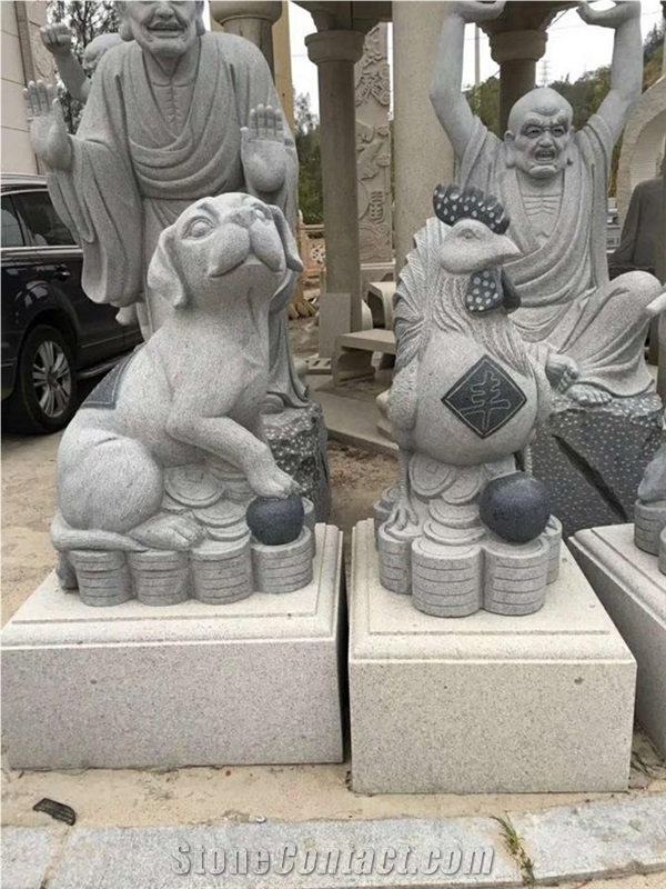 Natural Granite Garden Statues, Animals Handcraved Sculptures/Carving