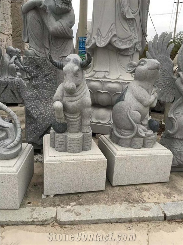 Natural Granite Garden Statues, Animals Handcraved Sculptures/Carving