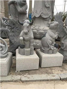 Natural Granite Garden Statues, Animals Handcraved Sculptures/Carving