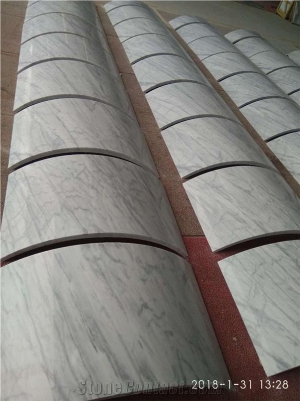 New Design Bianco Carrara White Marble Roman Column Cover/Panel/Pillar