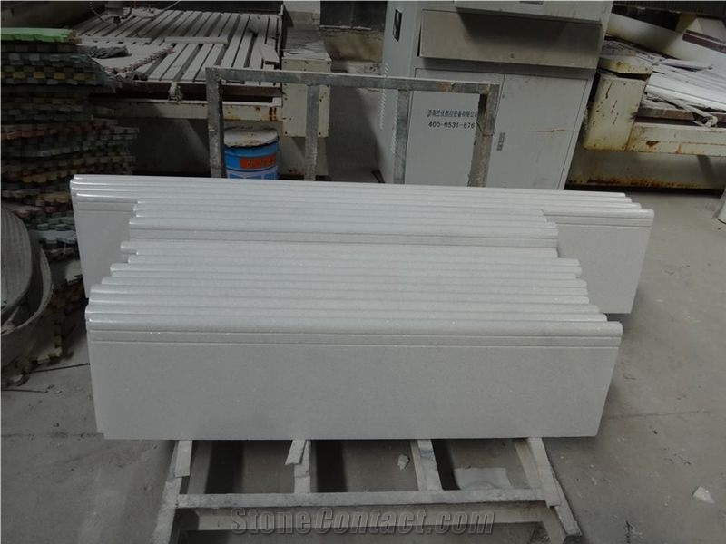 Pure White Marble Stairs/Steps, Crystal White Marble Stairs/Steps