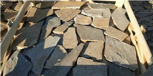 Rusty Slate Crazy Paving,Slate Paving on Mesh, Random Flag Stone