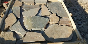 Rusty Slate Crazy Paving,Slate Paving on Mesh, Random Flag Stone