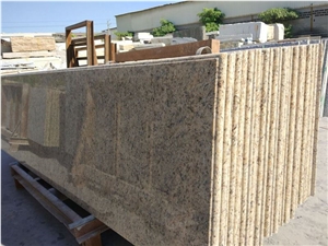 Yellow Granite Countertop,Giallo Santa Cecilia Light Kitchen Tops