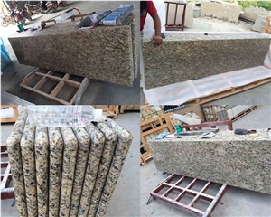 Yellow Granite Countertop,Giallo Santa Cecilia Light Kitchen Tops
