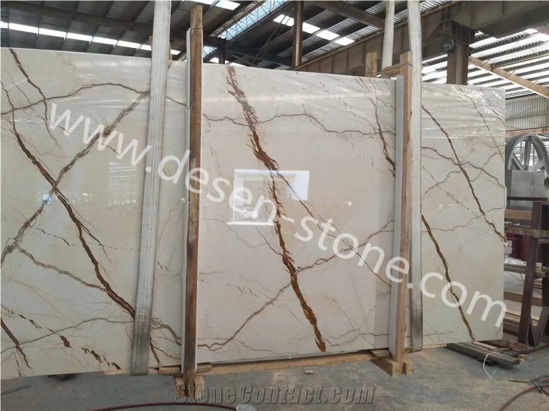 Golden Canali/Golden Canali Beige Marble Stone Slabs&Tiles Bookmatched