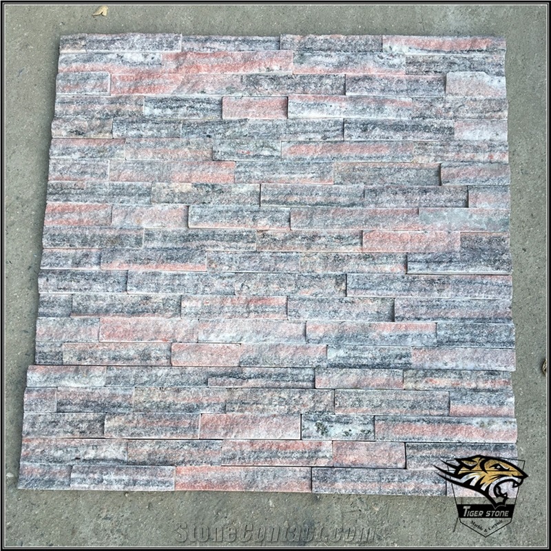 Sy009 Pink Crystal Stone Slate Veneer Wall Cladding