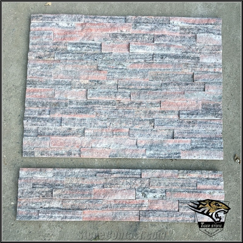 Sy009 Pink Crystal Stone Slate Veneer Wall Cladding