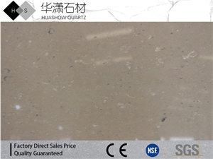 Beige Color Artificial Quartz Customize Bath Countertop