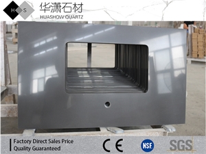 Customized Quartz Countertop Dark Grey Color
