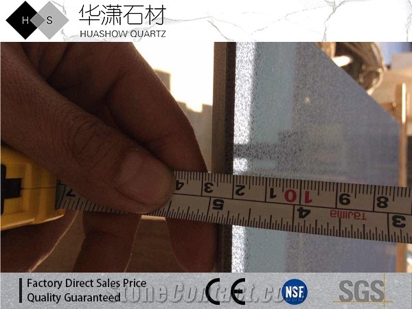 Customized Quartz Countertop Dark Grey Color
