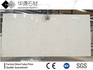 Hs3006 Carrara White Quartz Slab Customize Size on Sale