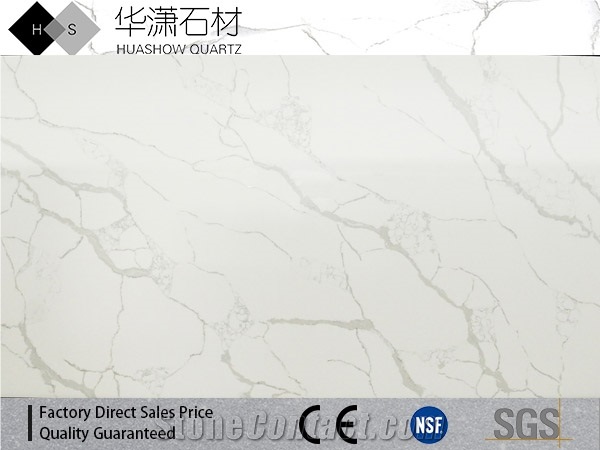 Statuario Calacatta White Quartz Slab on Sale