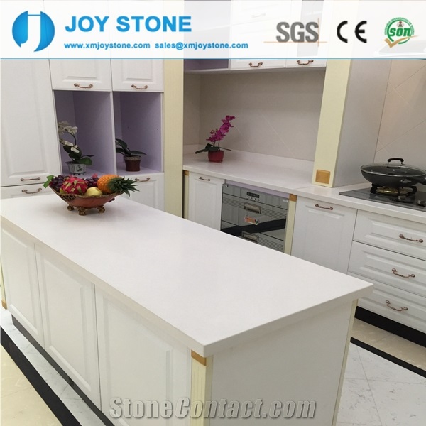 Wholesale White Antique Opaque 1cm Artficial Quartz Slab Stone