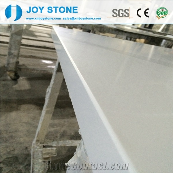 Wholesale White Antique Opaque 1cm Artficial Quartz Slab Stone