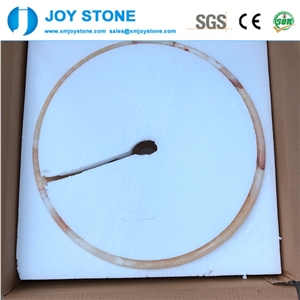 Cheap Price China Red Vein Honey Onyx Round Hotel Wash Basins Sinks
