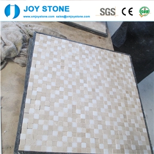 Hexagonal White Carrara Tiles and Marbles in Mosaic for Bathroom