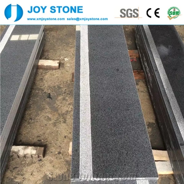 Honed Finish Padang Dunkel Dark Grey G654 Granite Stair Step Raiser