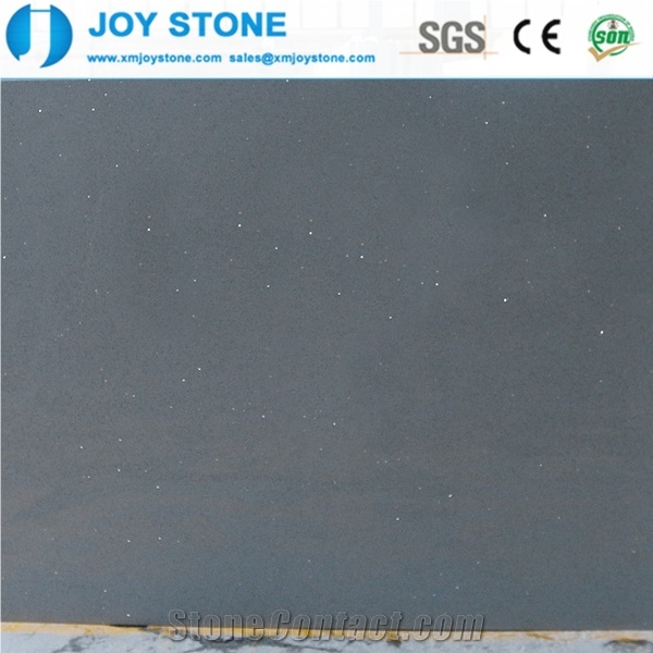 Hot Sale Pure Color Artificial Stone Grey Galaxy Quartz Slab
