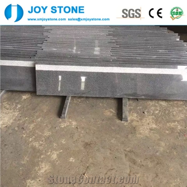 Polished China Jasberg G654 Dark Grey Granite 3cm Stair Case Step
