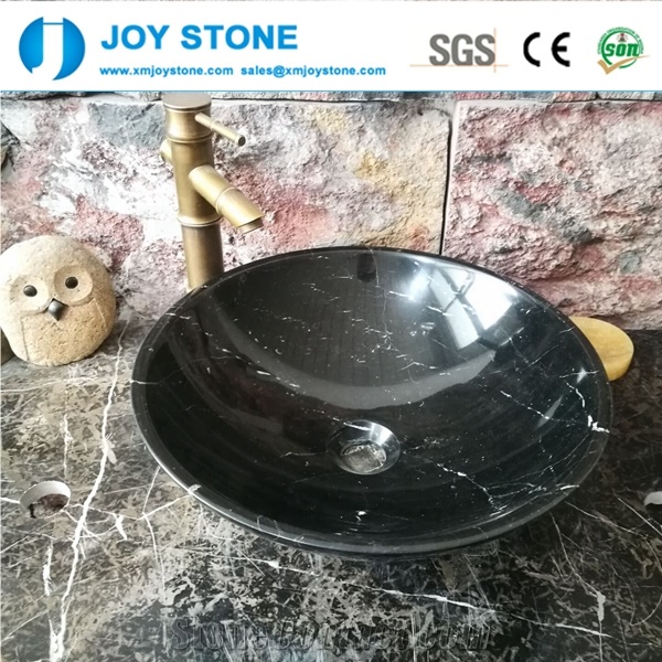 Red Color Marble Stone Wash Basin for Bathroom