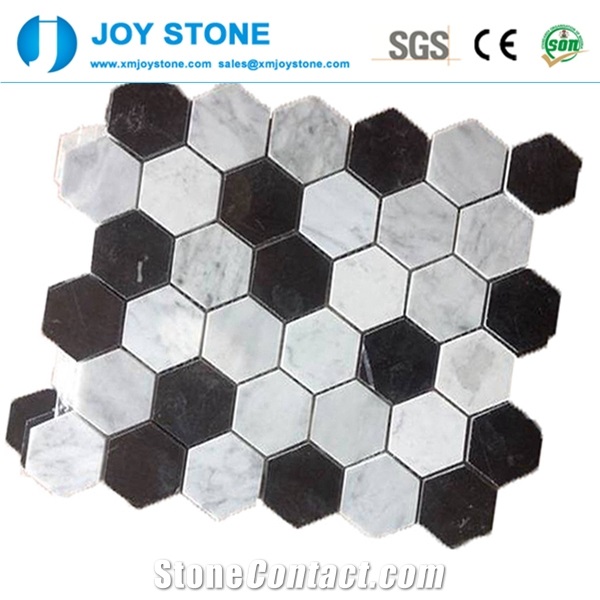 White Bprder Tile Laminate 10mm Natural Marble Mosaic for Sale