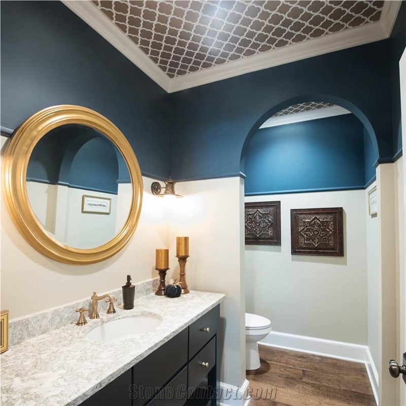 Luxurious Bathroom Remodel with a Pop Of Color