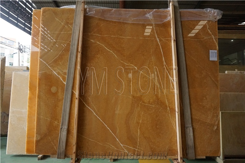 Chinese Honey Onyx Tiles & Slabs, China Yellow Onyx