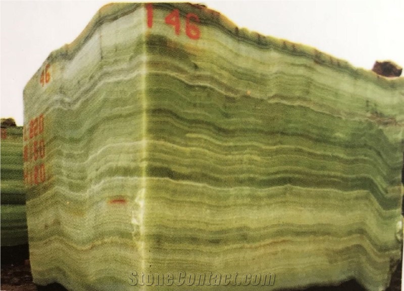 Onice Verde Persiano Onyx Block, Iran Green Onyx