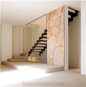 Rose White Onyx Slabs & Tiles, Iran Pink Onyx