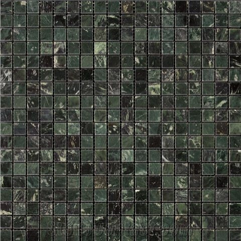 Big Green Flower Marble Mosaic