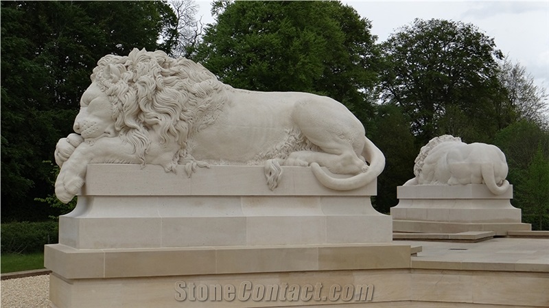 Sleeping Lion in Massangis Limestone