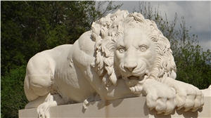 Sleeping Lion in Massangis Limestone