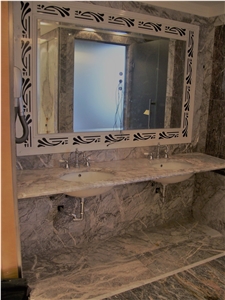 Eclisse Lunare Marble Bathroom Design- Hotel Principe Di Piemonte