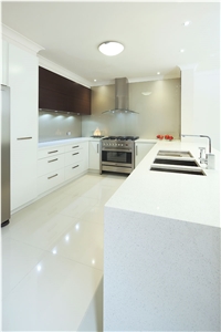 Trendstone Quartz- Stellar White Kitchen Bench Tops