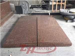 Granite Grey Black Flat Top Two Crypt Vertical Family Mausoleum