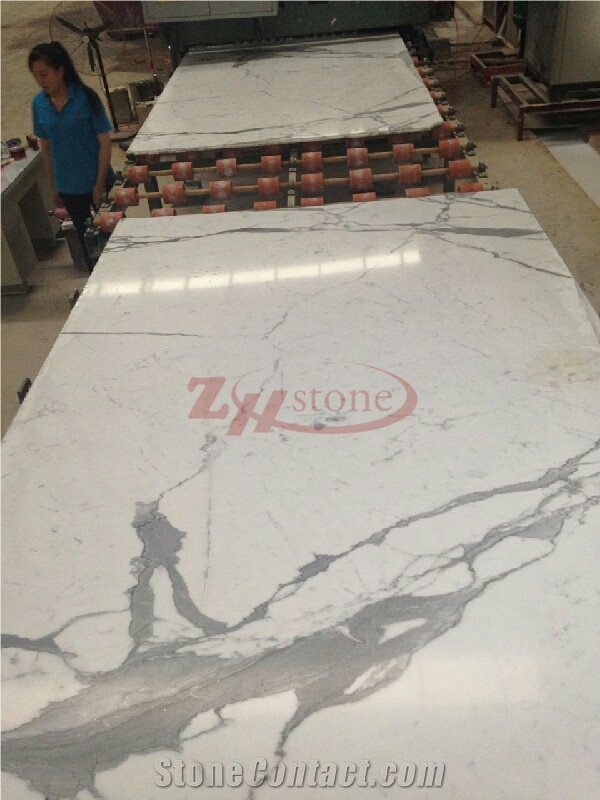 Statuary White Marble Natural Stone Honeycomb Panels Compsite Panel