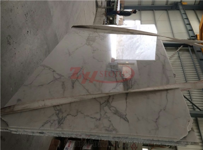 Statuary White Marble Natural Stone Honeycomb Panels Compsite Panel