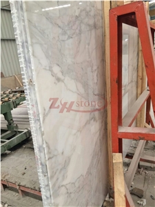 Statuary White Marble Natural Stone Honeycomb Panels Compsite Panel