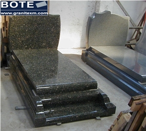Peacockgreen France Poland Style Granite Gravestone Tombstone Monument