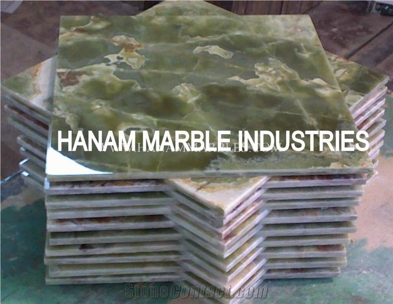Green Onyx - Pakistan Dark Green Onyx Tiles & Slabs