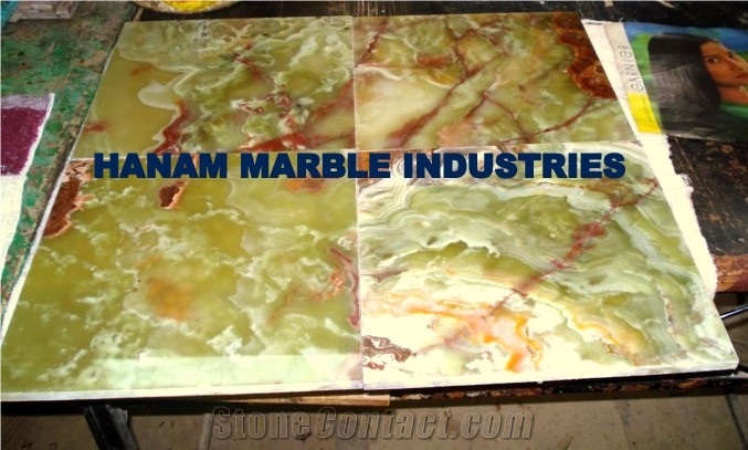 Green Onyx - Pakistan Dark Green Onyx Tiles & Slabs