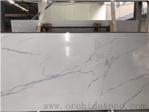Artificial Calacatta Marble Slabs,Carrara Engineered Marble Pavering