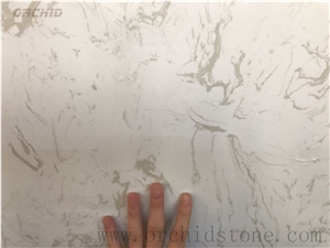 Artificial Volakas White Marble Slabs,Engineered Stone,Manmade Marble