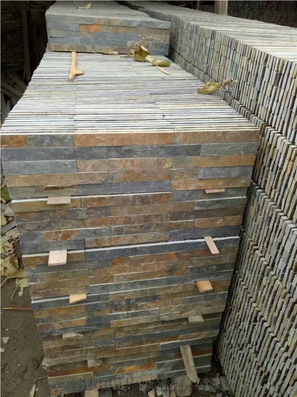 Cheap China Natural Rusty Slate Culture Stone,Corner,Z Shape,Cladding