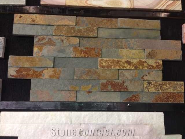 Cheap China Natural Rusty Slate Culture Stone,Corner,Z Shape,Cladding