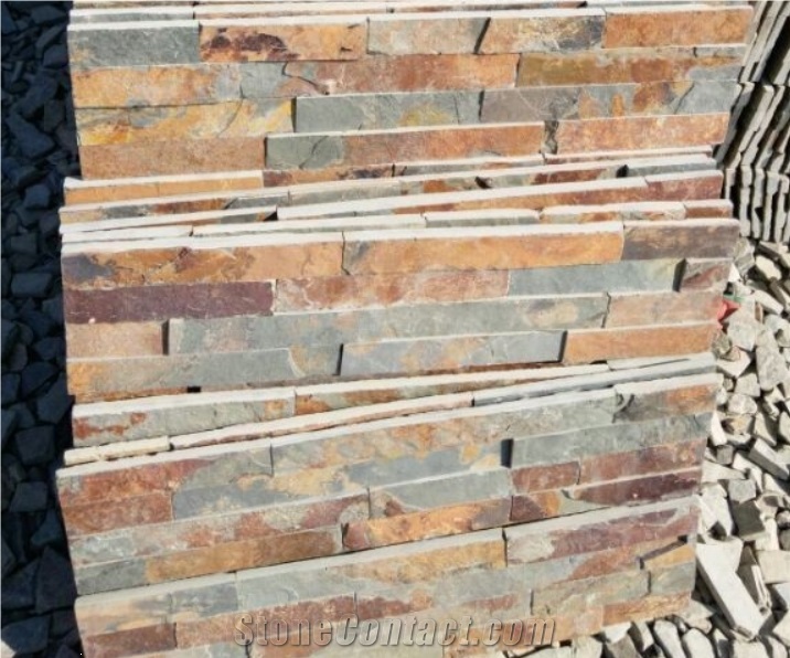 Cheap China Natural Rusty Slate Culture Stone,Corner,Z Shape,Cladding