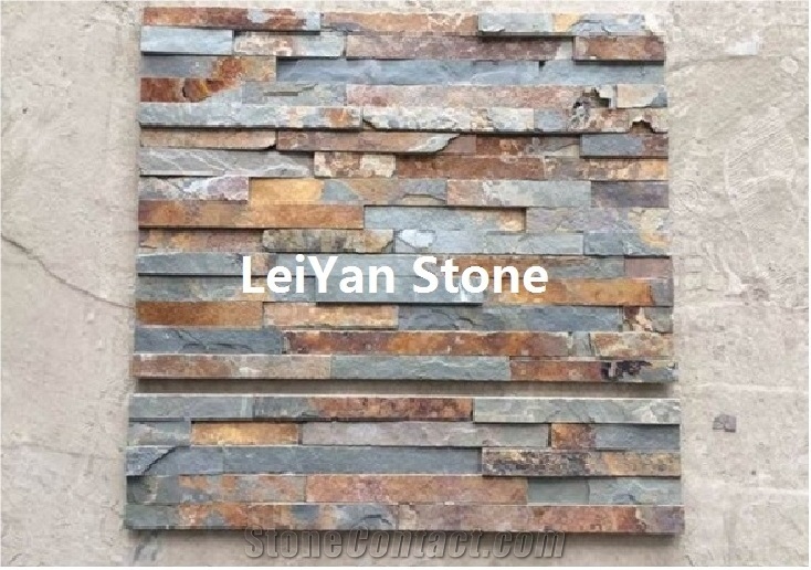 Cheap China Natural Rusty Slate Culture Stone,Corner,Z Shape,Cladding